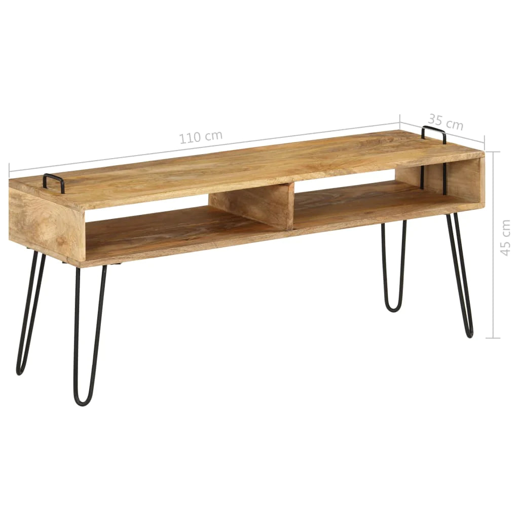 Tv Stand Solid Mango Wood 43.3"X13.8"X17.7"-Furniture > Entertainment Centers & TV Stands-vidaXL-Urbanheer