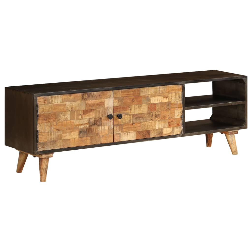 Tv Cabinet Solid Mango Wood 55.1"X11.8"X17.7"-Furniture > Entertainment Centers & TV Stands-vidaXL-Urbanheer