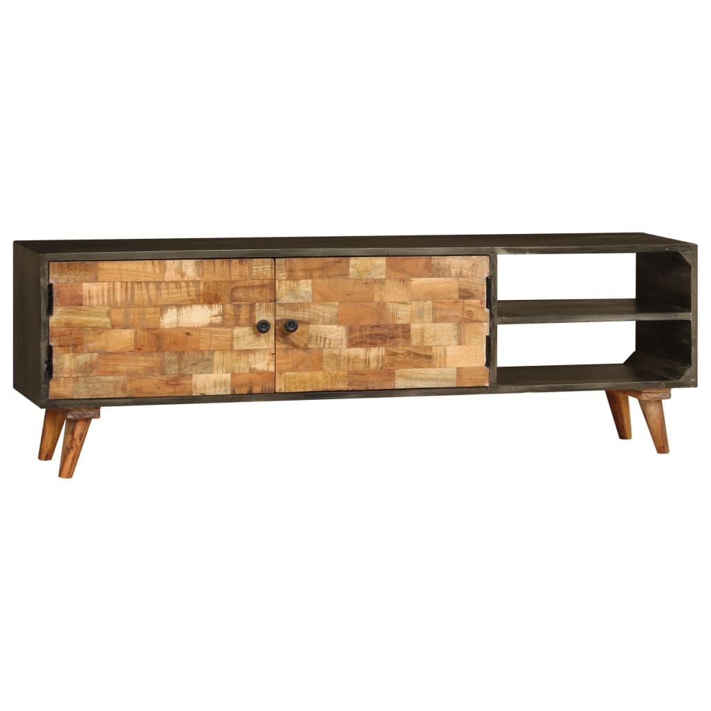 Tv Cabinet Solid Mango Wood 55.1"X11.8"X17.7"-Furniture > Entertainment Centers & TV Stands-vidaXL-Urbanheer