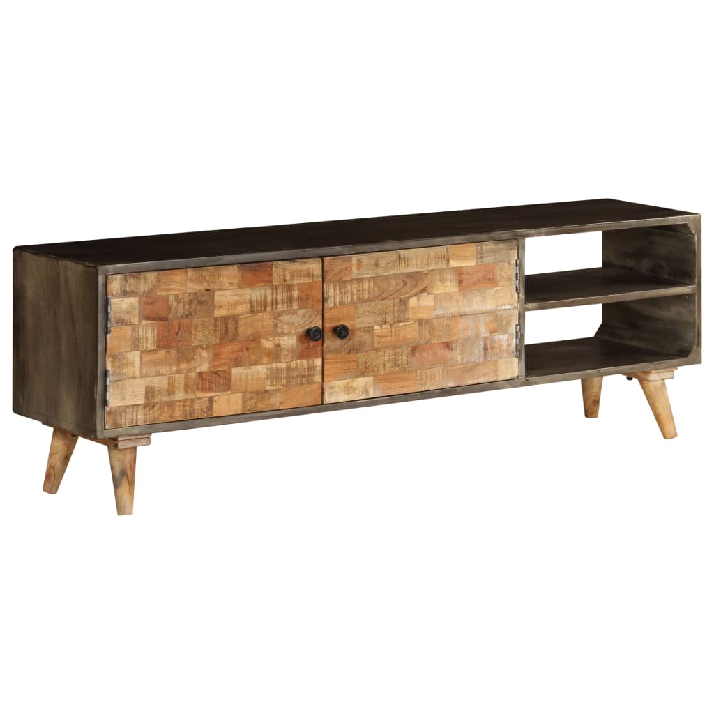 Tv Cabinet Solid Mango Wood 55.1"X11.8"X17.7"-Furniture > Entertainment Centers & TV Stands-vidaXL-Urbanheer