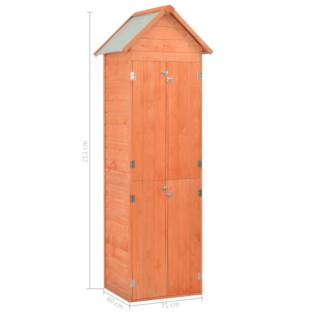 Vidaxl Garden Storage Shed 28"X23.6"X83.9" Wood-Home & Garden > Lawn & Garden > Outdoor Living > Outdoor Structures > Sheds-vidaXL-Urbanheer