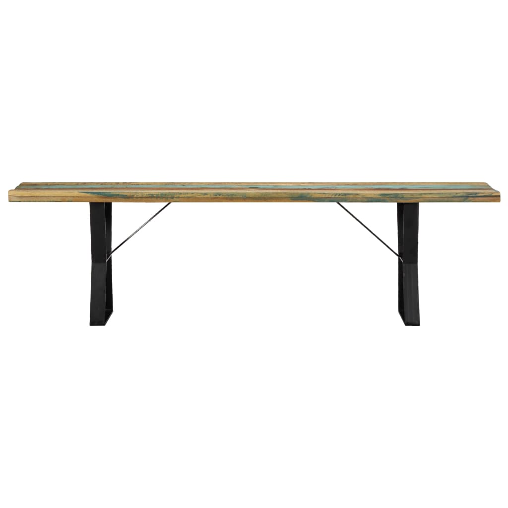 Mango Wood Bench Wooden Hallway Entryway Brown/Multicolor 43.3"/63"-vidaXL-Brown-43.3"-Urbanheer