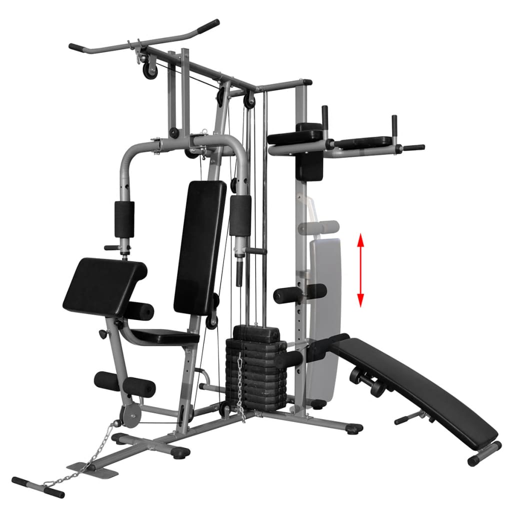 Vidaxl Multi-Functional Home Gym 143.3Lb-vidaXL-Urbanheer