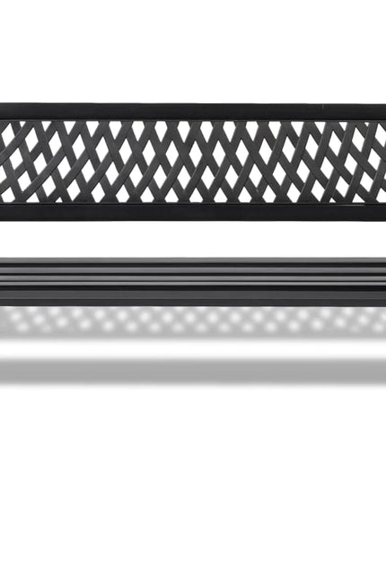 Patio Bench 46.5“ Steel Black-vidaXL-Urbanheer