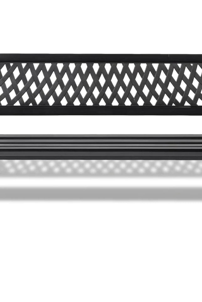 Patio Bench 46.5“ Steel Black-vidaXL-Urbanheer