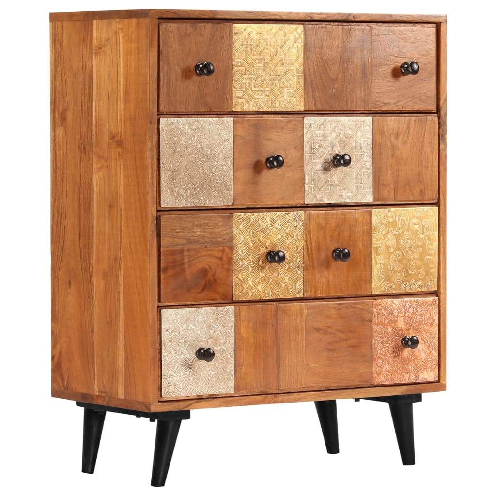 Vidaxl Chest Of Drawers 23.6"X11.8"X29.5" Solid Acacia Wood-Furniture > Cabinets & Storage > Chest of drawers-vidaXL-Urbanheer