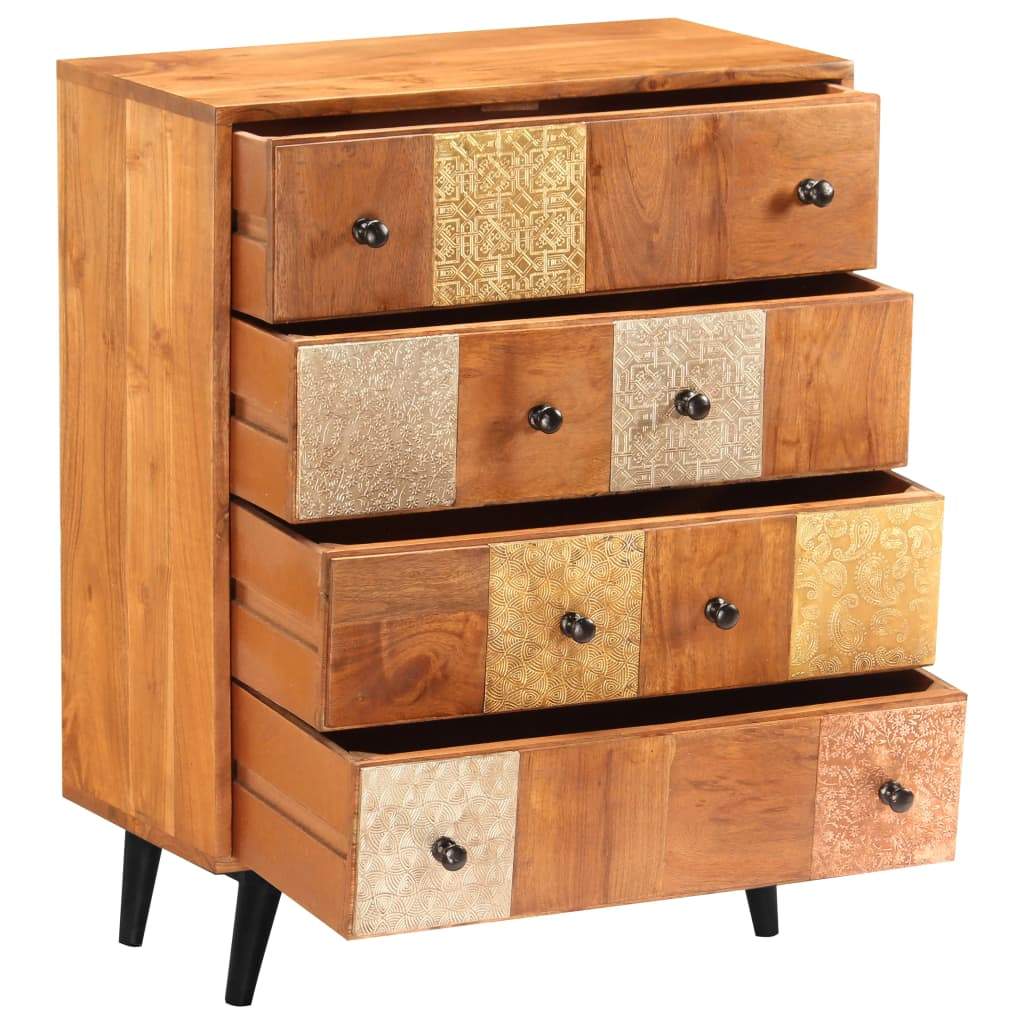 Vidaxl Chest Of Drawers 23.6"X11.8"X29.5" Solid Acacia Wood-Furniture > Cabinets & Storage > Chest of drawers-vidaXL-Urbanheer
