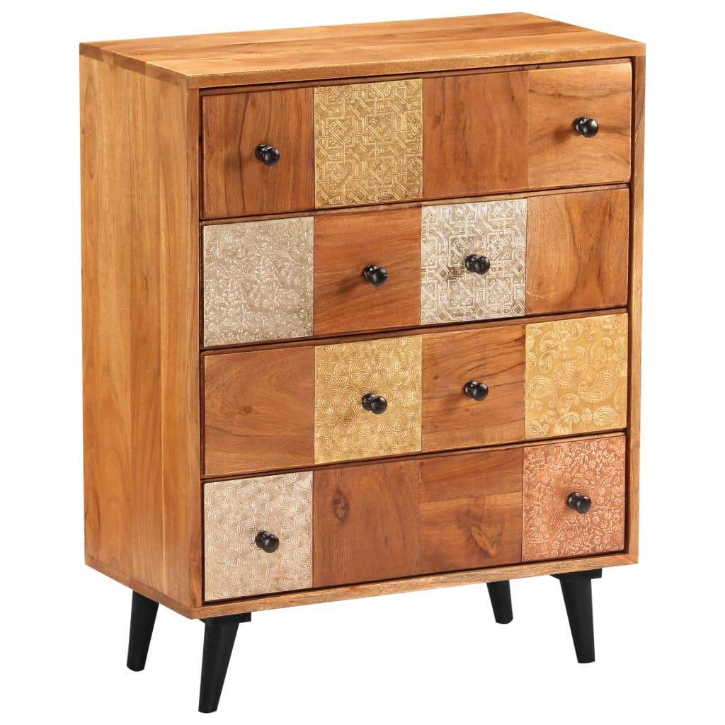 Vidaxl Chest Of Drawers 23.6"X11.8"X29.5" Solid Acacia Wood-Furniture > Cabinets & Storage > Chest of drawers-vidaXL-Urbanheer