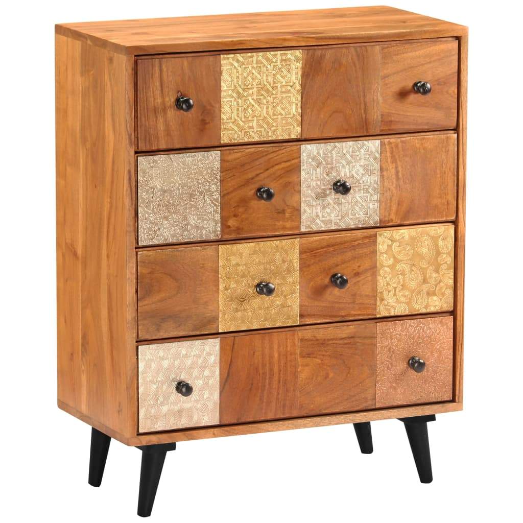 Vidaxl Chest Of Drawers 23.6"X11.8"X29.5" Solid Acacia Wood-Furniture > Cabinets & Storage > Chest of drawers-vidaXL-Urbanheer