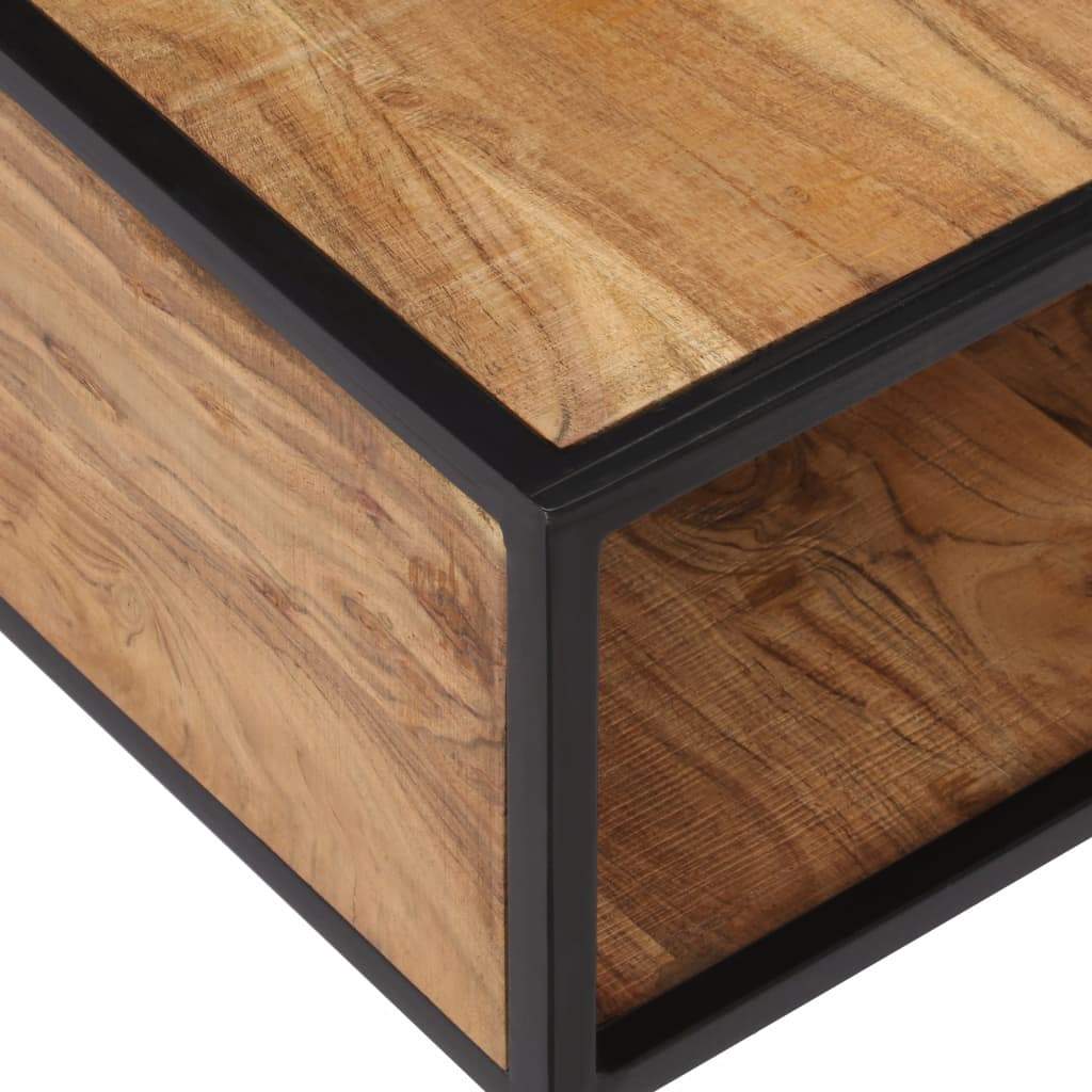 Coffee Table 27.5"X27.5"X12.5" Solid Acacia Wood-vidaXL-Urbanheer
