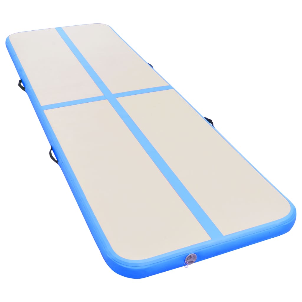 vidaXL Inflatable Gymnastics Mat with Pump PVC Gym Exercise Multi Sizes/Colors-vidaXL-Blue-275.6" x 39.4" x 3.9"-Urbanheer