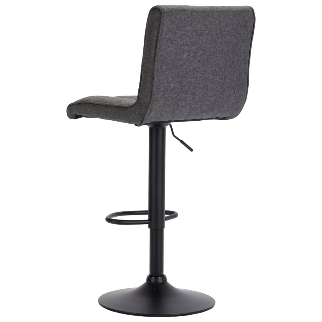 Vidaxl 1/2X Bar Stool Fabric Pub Counter Swivel Office Bar Chair Multi Colors-vidaXL-Dark gray-1 pcs-Urbanheer