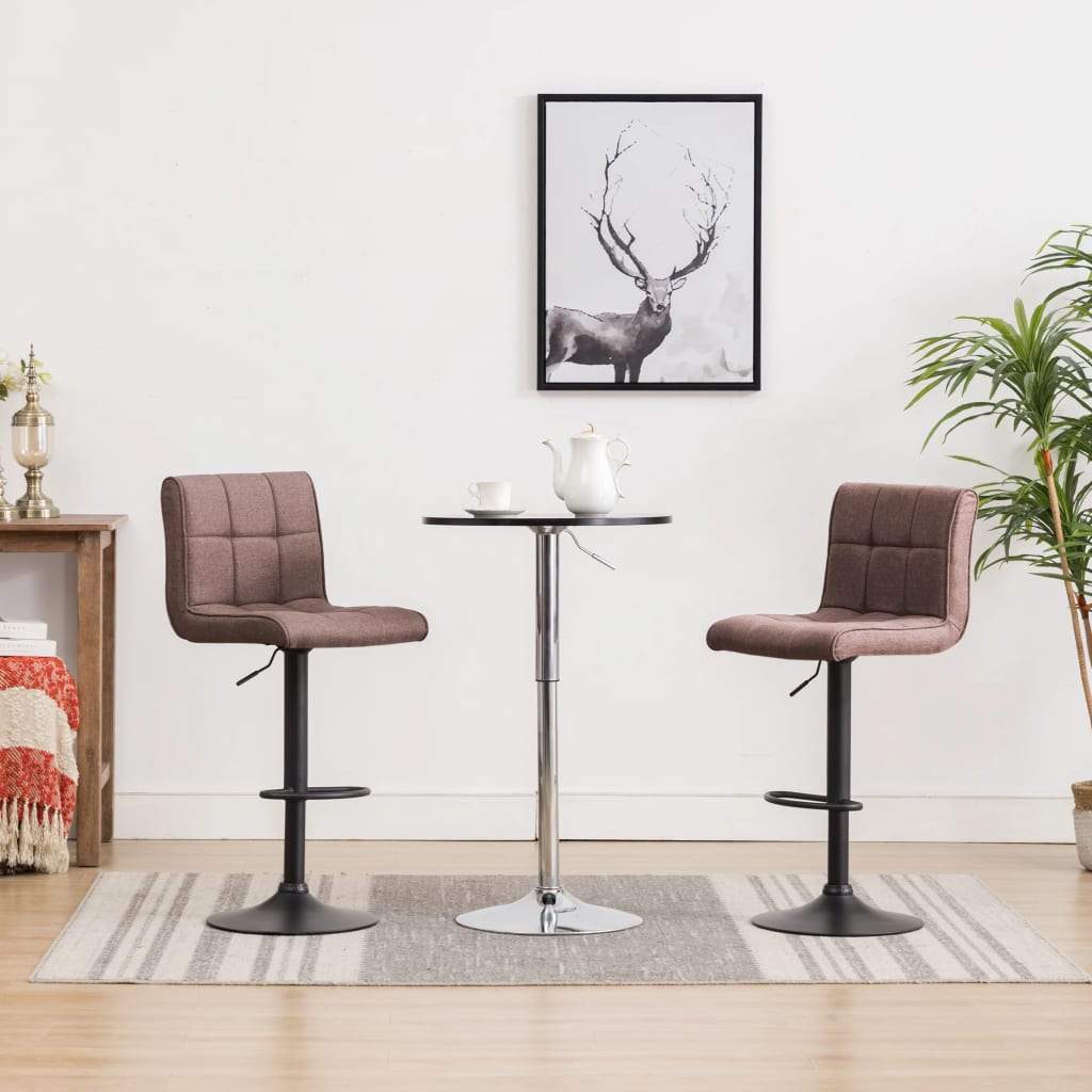 Vidaxl 1/2X Bar Stool Fabric Pub Counter Swivel Office Bar Chair Multi Colors-vidaXL-Dark gray-1 pcs-Urbanheer