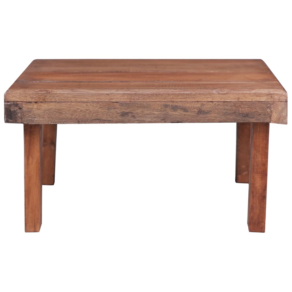 Vidaxl Coffee Table 20.9"X19.7"X19.7" Solid Reclaimed Wood-Furniture > Tables > Accent Tables > Coffee Tables-vidaXL-53 x 50 x 50 cm-Urbanheer