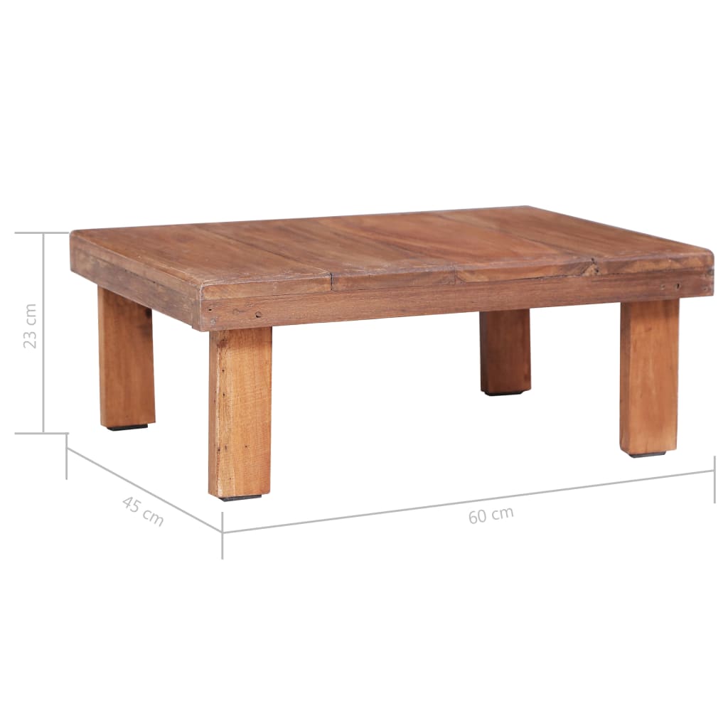 Vidaxl Coffee Table 20.9"X19.7"X19.7" Solid Reclaimed Wood-Furniture > Tables > Accent Tables > Coffee Tables-vidaXL-53 x 50 x 50 cm-Urbanheer