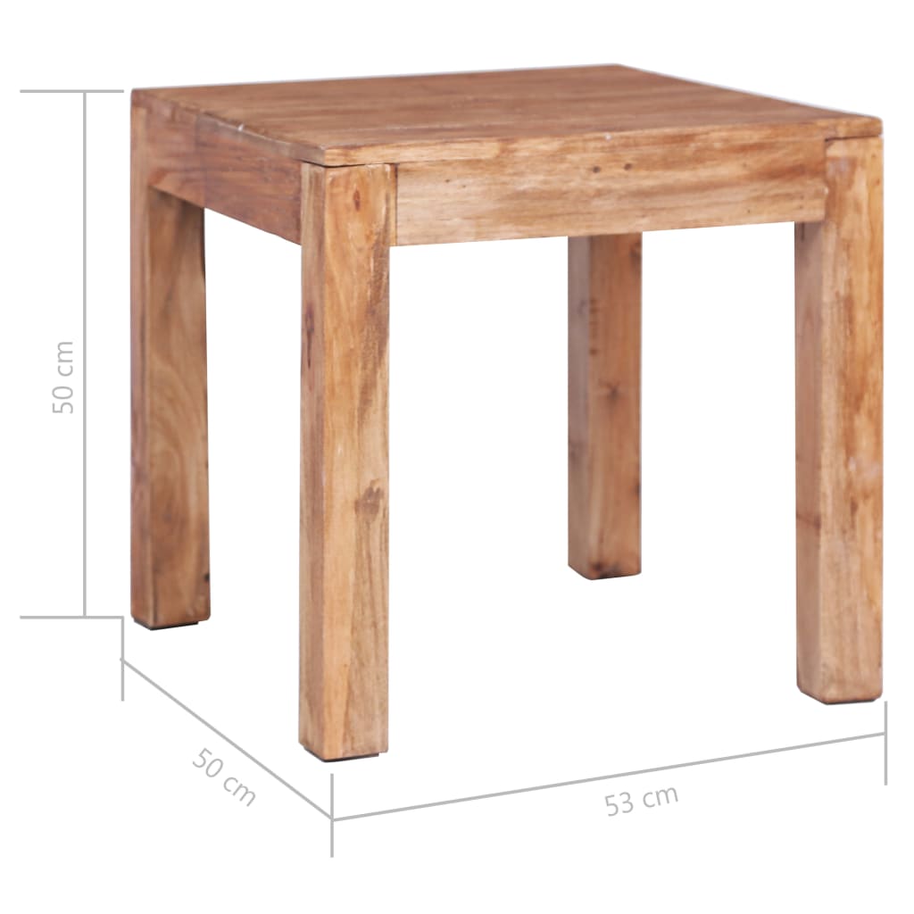 Vidaxl Coffee Table 20.9"X19.7"X19.7" Solid Reclaimed Wood-Furniture > Tables > Accent Tables > Coffee Tables-vidaXL-53 x 50 x 50 cm-Urbanheer