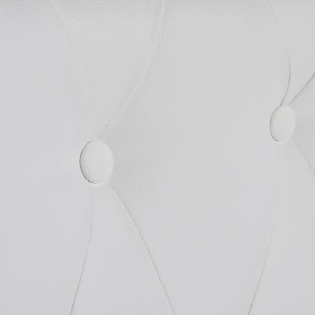 Chesterfield Sofa Set 2-Seater And 3-Seater White Faux Leather-vidaXL-Urbanheer