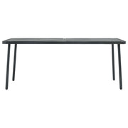 Vidaxl Patio Table Dark Gray 70.9"X32.7"X28.3" Steel-Furniture > Outdoor Furniture > Outdoor Tables-vidaXL-Urbanheer