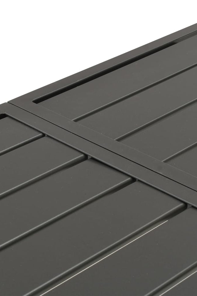 Vidaxl Patio Table Dark Gray 70.9"X32.7"X28.3" Steel-vidaXL-Urbanheer