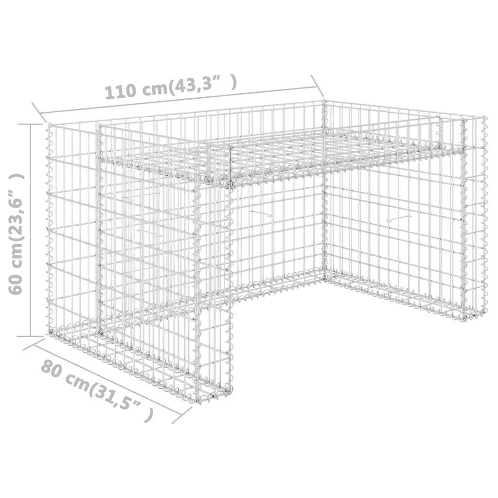 Lawn Mower Garage With Raised Bed 43.3"X31.5"X23.6" Steel Wire-vidaXL-Urbanheer