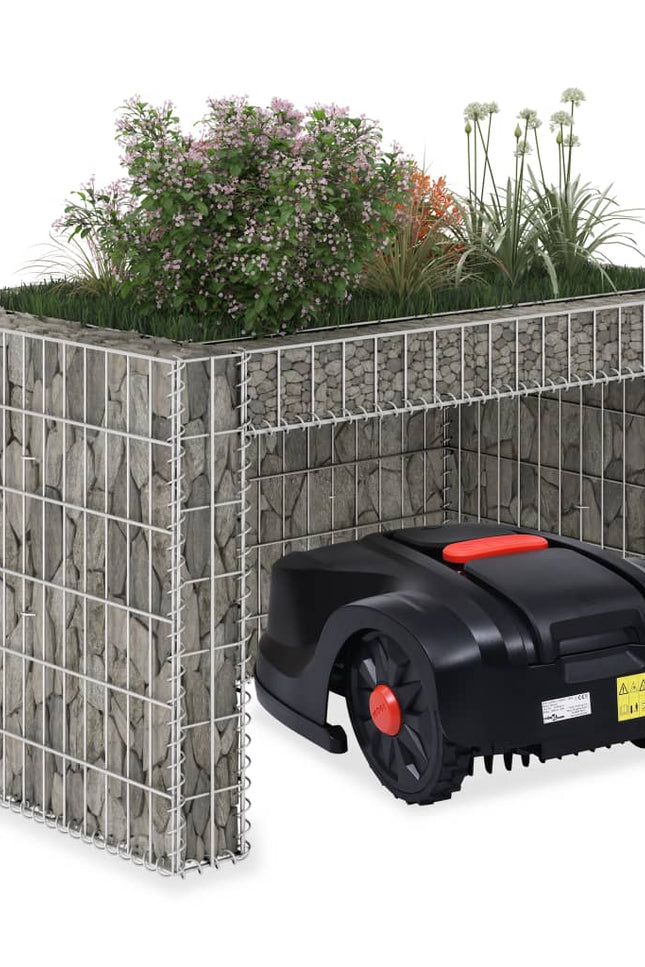 Lawn Mower Garage With Raised Bed 43.3"X31.5"X23.6" Steel Wire-vidaXL-Urbanheer