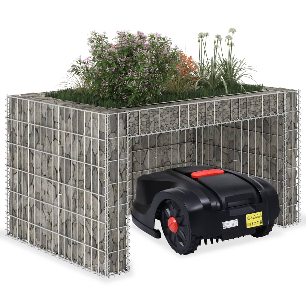 Lawn Mower Garage With Raised Bed 43.3"X31.5"X23.6" Steel Wire-vidaXL-Urbanheer