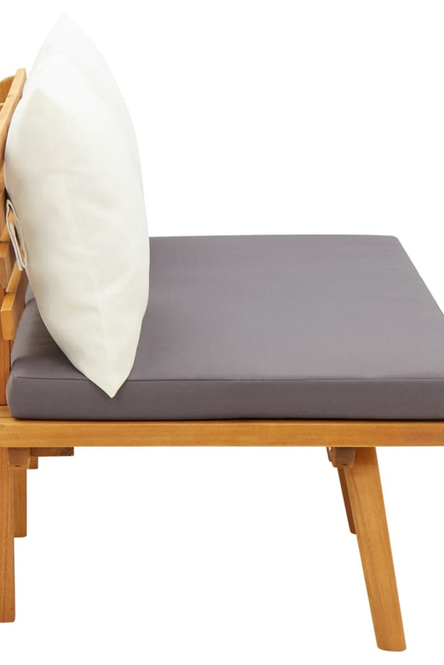 Patio Bench With Cushions 45.3" Solid Acacia Wood-vidaXL-Urbanheer