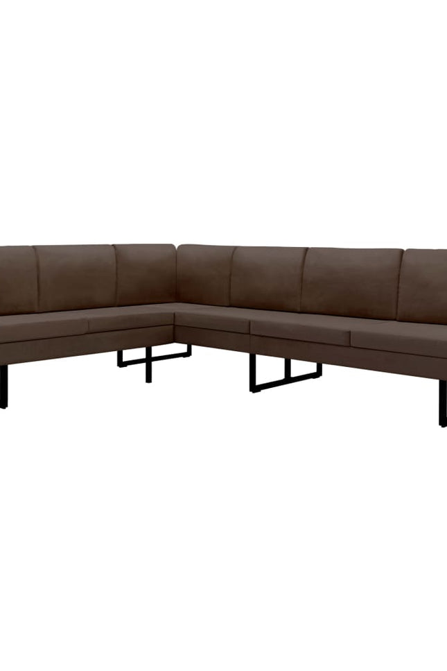 Corner Sofa L-Shaped Fabric Steel Chaise Lounge Loveseat Multi Colors-vidaXL-Urbanheer