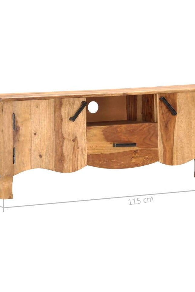 Tv Cabinet 45.3"X11.8"X16.5" Solid Sheesham Wood-vidaXL-Urbanheer