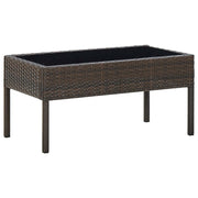 Patio Table Poly Rattan Garden Furniture Coffee Table Multi Colors-vidaXL-Black-Urbanheer