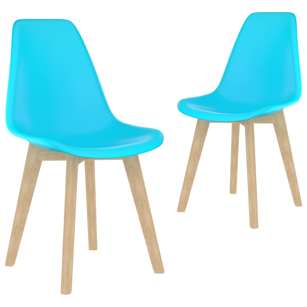 2/4/6x Dining Chairs Blue Plastic Home Kitchen Dinner Room Seating-vidaXL-Blue-6 pcs-Urbanheer