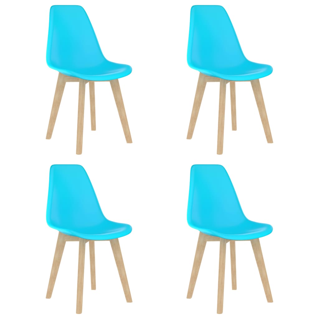 2/4/6x Dining Chairs Blue Plastic Home Kitchen Dinner Room Seating-vidaXL-Blue-6 pcs-Urbanheer