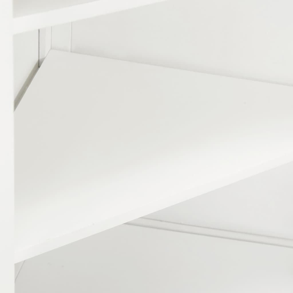 Corner Cabinet Solid Oak Wood Storage Living Room White/Light Wood-vidaXL-Brown-Urbanheer