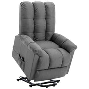 Vidaxl Stand-Up Recliner Fabric Reclining Armchair Lounge Seating Multi Colors-Furniture > Chairs > Armchairs, Recliners & Sleeper Chairs-vidaXL-Light gray-Urbanheer