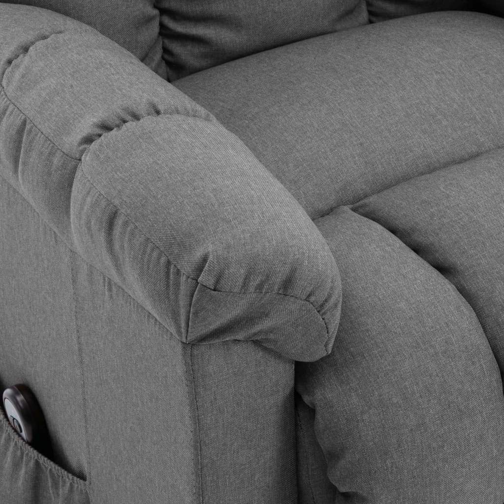 Vidaxl Stand-Up Recliner Fabric Reclining Armchair Lounge Seating Multi Colors-Furniture > Chairs > Armchairs, Recliners & Sleeper Chairs-vidaXL-Light gray-Urbanheer