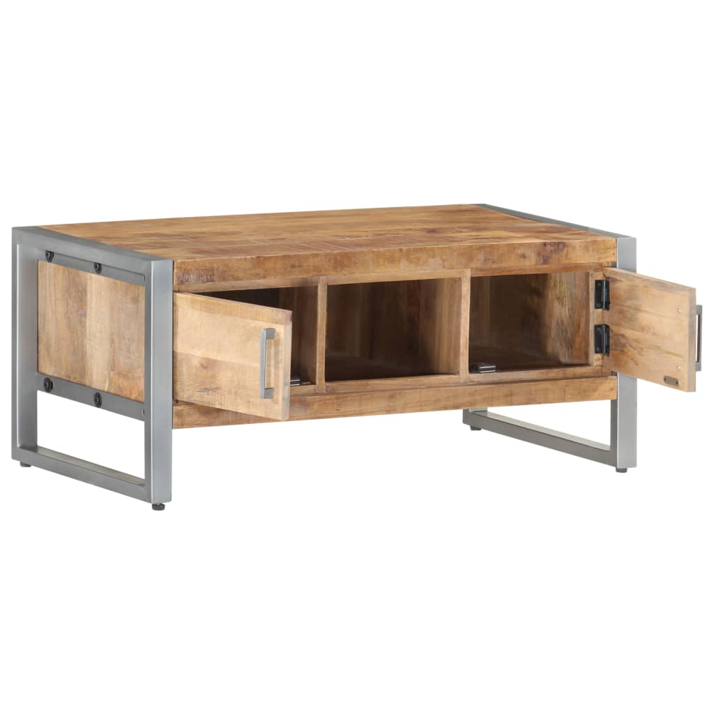 Vidaxl Coffee Table 37.4"X19.7"X15.7" Rough Mango Wood-Furniture > Tables > Accent Tables > Coffee Tables-vidaXL-Urbanheer