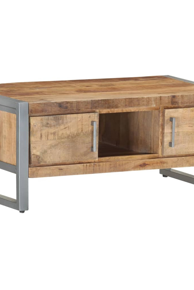 Vidaxl Coffee Table 37.4"X19.7"X15.7" Rough Mango Wood-Furniture > Tables > Accent Tables > Coffee Tables-vidaXL-Urbanheer