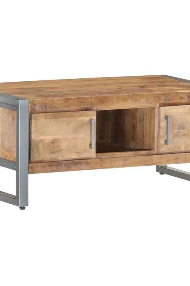 Vidaxl Coffee Table 37.4"X19.7"X15.7" Rough Mango Wood-Furniture > Tables > Accent Tables > Coffee Tables-vidaXL-Urbanheer