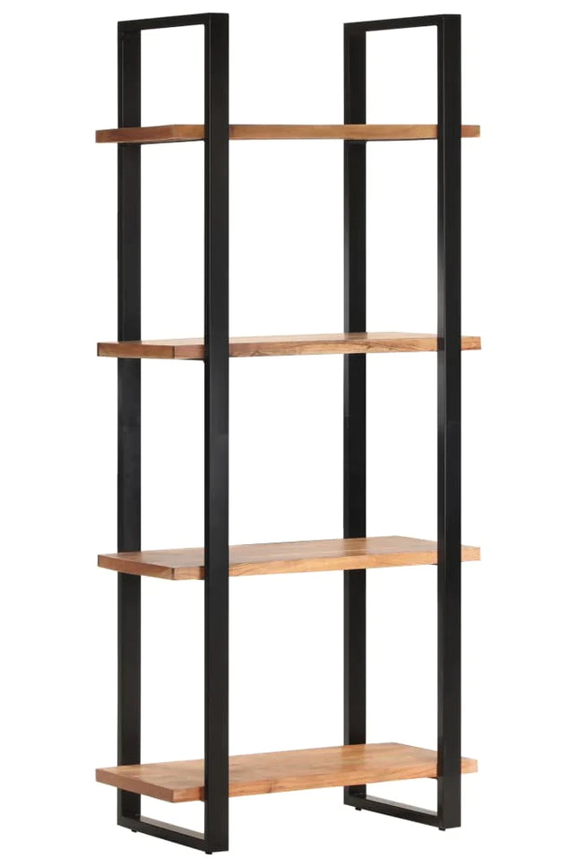 4-Tier Bookcase 31.5"x15.7"x70.9" Solid Acacia Wood