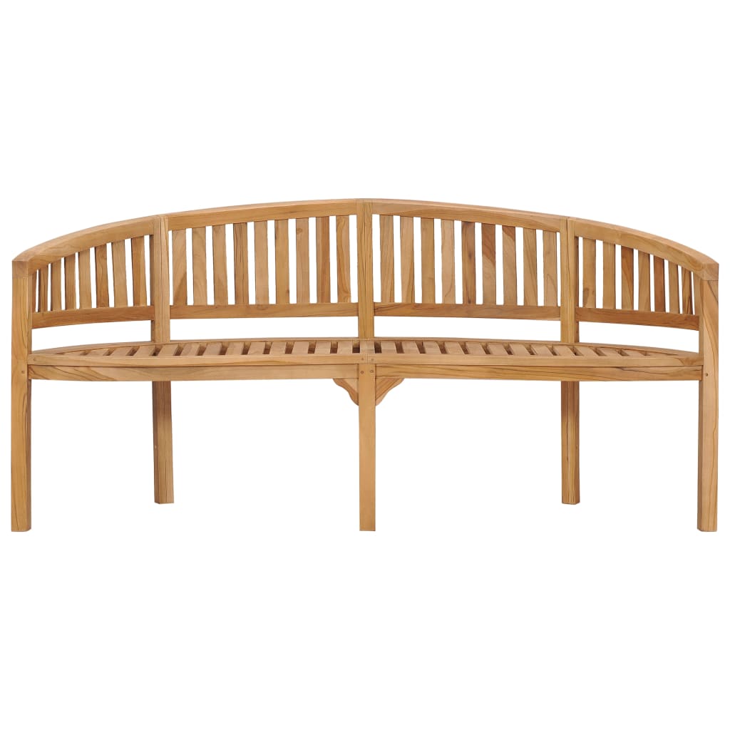 Vidaxl Banana Bench 70.9" Solid Teak Wood-Furniture > Outdoor Furniture > Outdoor Seating > Outdoor Benches-vidaXL-Urbanheer