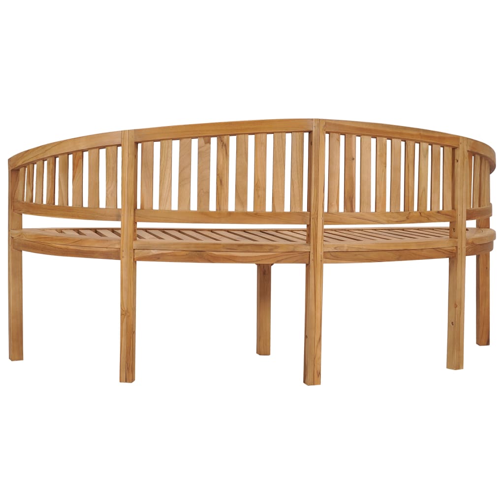 Vidaxl Banana Bench 70.9" Solid Teak Wood-Furniture > Outdoor Furniture > Outdoor Seating > Outdoor Benches-vidaXL-Urbanheer