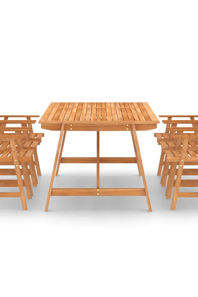 Solid Wood Acacia Patio Dining Set Garden Outdoor Furniture 7/9 Piece-vidaXL-Urbanheer