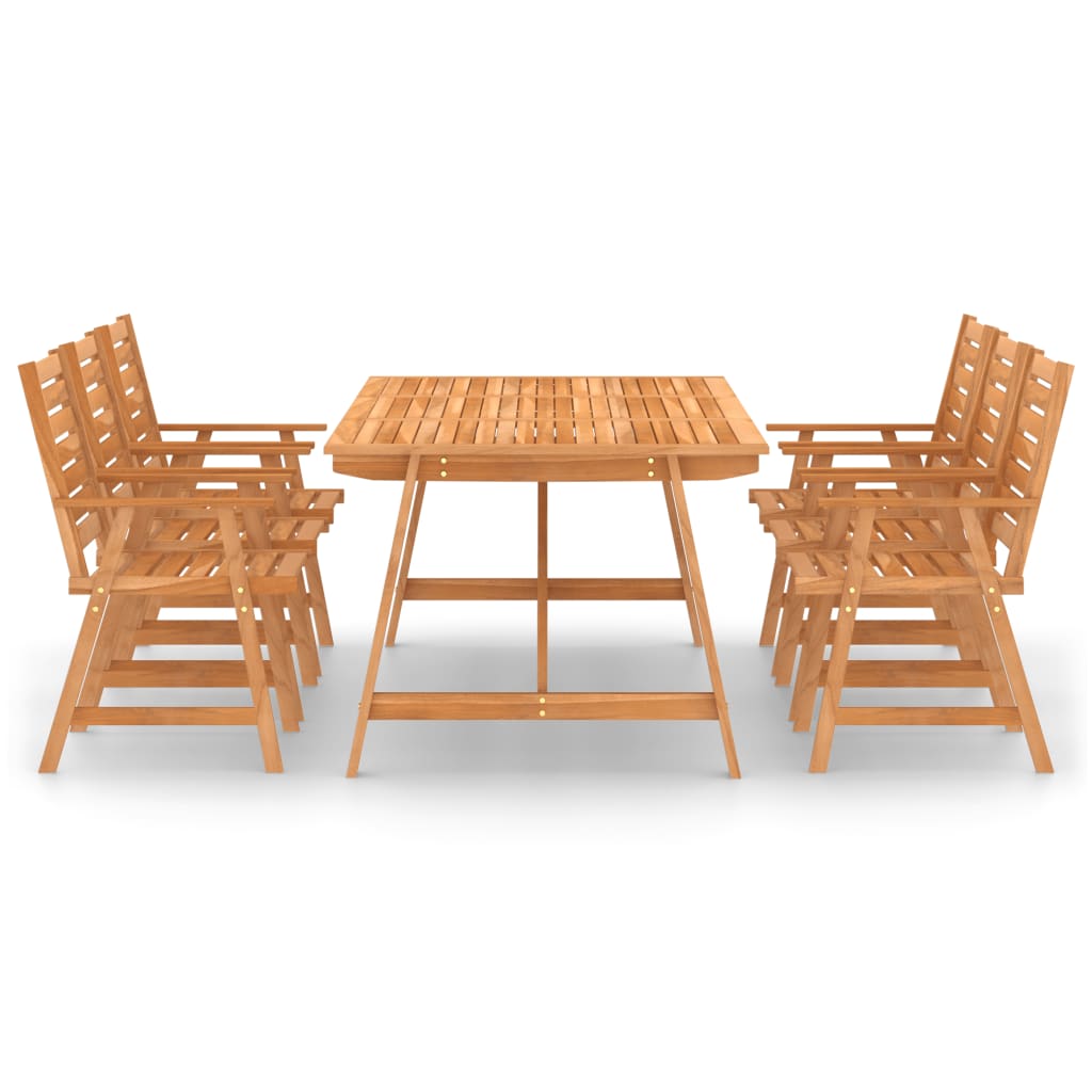 Solid Wood Acacia Patio Dining Set Garden Outdoor Furniture 7/9 Piece-vidaXL-7-Urbanheer