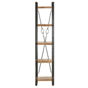5-Tier Bookcase 15.7"X11.8"X70.9" Solid Mango Wood-vidaXL-Urbanheer