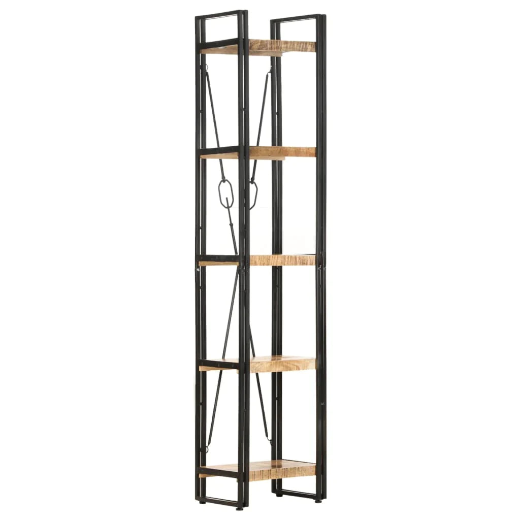 5-Tier Bookcase 15.7"X11.8"X70.9" Solid Mango Wood-vidaXL-Urbanheer
