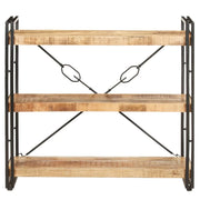 3-Tier Bookcase 35.4"X11.8"X31.5" Solid Mango Wood-vidaXL-Urbanheer