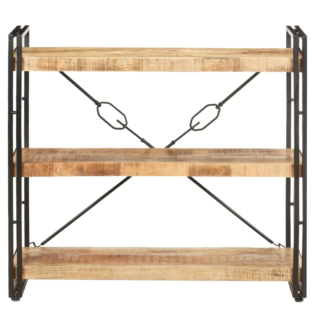 3-Tier Bookcase 35.4"X11.8"X31.5" Solid Mango Wood-vidaXL-Urbanheer