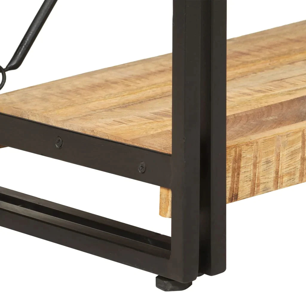 3-Tier Bookcase 35.4"X11.8"X31.5" Solid Mango Wood-vidaXL-Urbanheer