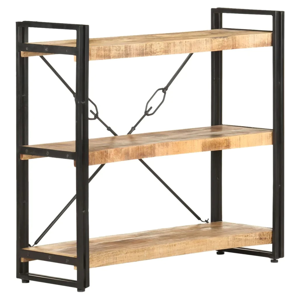 3-Tier Bookcase 35.4"X11.8"X31.5" Solid Mango Wood-vidaXL-Urbanheer