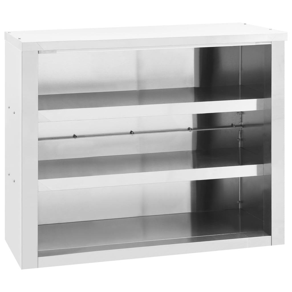 Kitchen Wall Cabinet Stainless Steel kitchenware Storage Multi Sizes-vidaXL-35.4" x 15.7" x 29.5"-Urbanheer